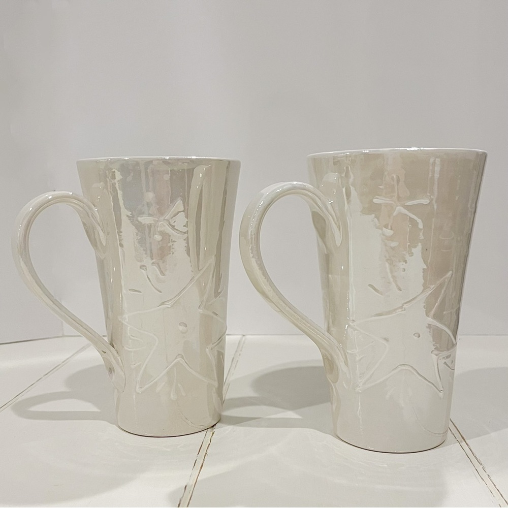 Starbucks Coffee Ciao Italya Tall Silver Star CoffeeTea Mug Cup Handmade…